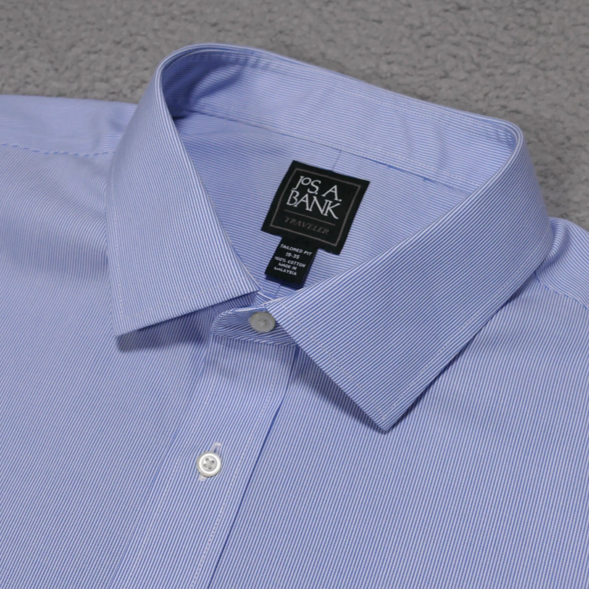 white and blue dress shirt Men's White w/ Ocean Blue Windowpane Long Sleeve Dress Shirt, Stain Repellent, Wrinkle Resistant