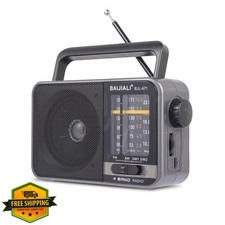 Portable AM FM Transistor Radio Loud Speaker Battery USB Powered Emergency Tr...