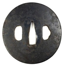 Japanese Iron Tsuba Tosogu for Japanese Sword Fittings S183 Antique Item