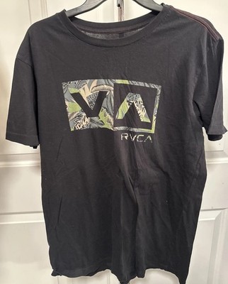RVCA Shirt  Extra Large Black L artist network program leaf Skater Surfer City