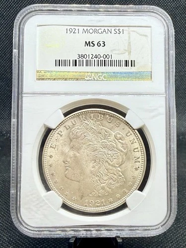 1921 90% Silver Morgan Dollar NGC MS63!