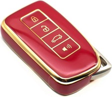 Key Fob Cover Compatible with RX ES GS LS NX RS GX LX RC LC is Smart 4 Red