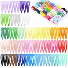 150 Pcs Colorful Snap Hair Clips 30 Colors Hair Barrettes for Girls 2 Inch Ha...