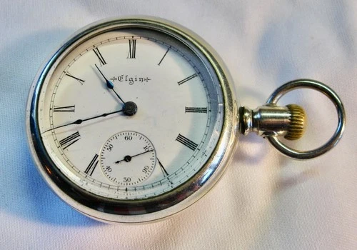 ANTIQUE 18 SIZE ELGIN POCKET WATCH NON-RUNNING FOR PARTS OR REPAIR
