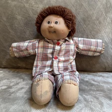 Cabbage Patch Doll W BRACES ONE OF A KIND Boy Brown Curly Hair Brown Eyes Tooth