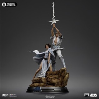 Star Wars Deluxe Art Scale Statue 1/10 Luke and Leia REPAIRED