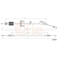 2x Handbremsseil vorne für Peugeot 3008 0U 1 | 24397367