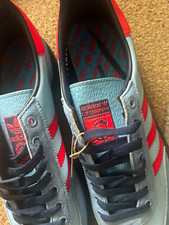 adidas C.P. Manchester Men’s Blue/Red/Black Low Top Lace-Up Trainers UK 9.5