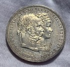 Austria 1879 Wedding Anniversary 2 Gulden/Florin Silver Coin KM-XM5 Vienna Mint — photo 4