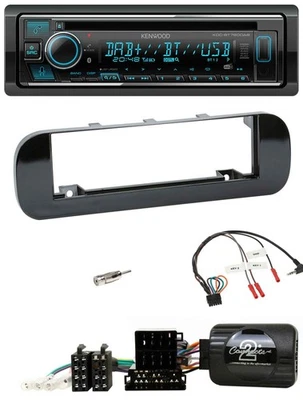 Kenwood Lenkrad Bluetooth DAB USB CD Autoradio für Fiat Panda 12-20 schwarz glän - Bild 1 von 4