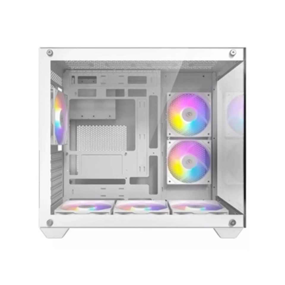 ANTEC CX800 ATX Mid Tower Gaming Case - White - 3 x ARGB Fans - Glass Side/Front - Image 2 of 4