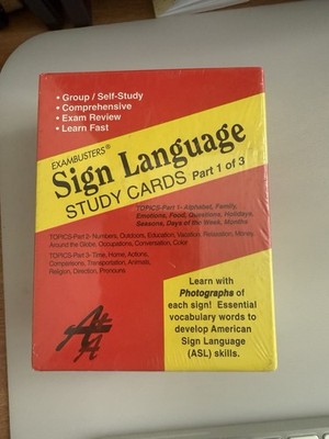 Exambusters: Sign Language Study Cards 1 of 3 Brand New Sealed