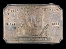 SJ07117 VINTAGE 1970s  WELLS FARGO AND COMPANY SOUTH DAKOTA  BELT BUCKLE