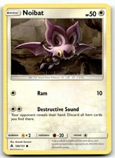 Noibat 100/131 Common Forbidden Light Pokemon Moderately Played