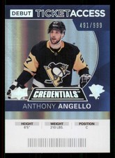 2020-21 Upper Deck Credentials #72 Anthony Angello XRC /999
