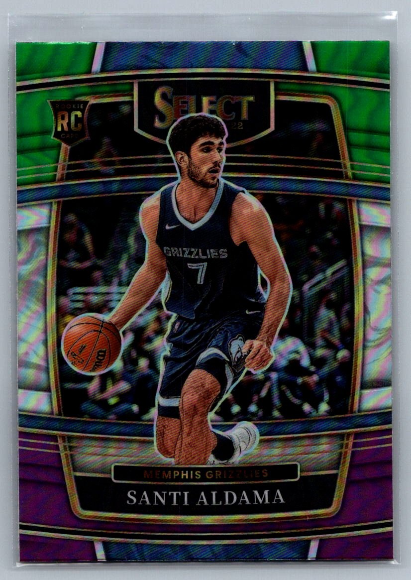 2021-22 Panini Select #64 Santi Aldama Tri-Color Prizms