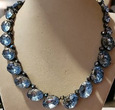 Rare Kramer Vintage Signed Sky Blue  Crystal ...