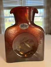 Blenko Special Edit. BLACK CHERRY 384m Mini Water Bottle -1st Quality Signed 