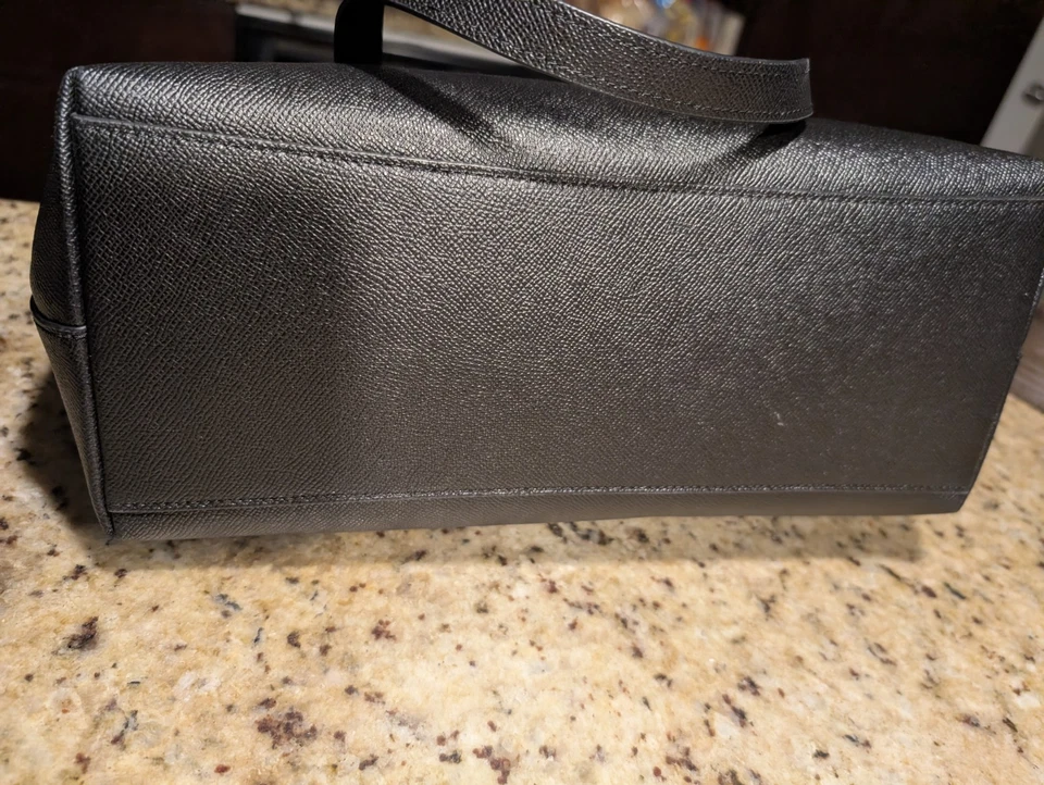 NWOT Coach Black Pebbled Leather Gallery Tote - Image 3 of 4