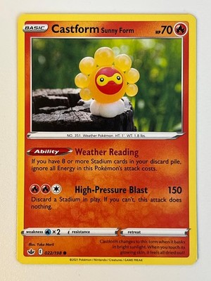 Castform Sunny Form 022/198 Common Chilling Reign Pokemon Near Mint