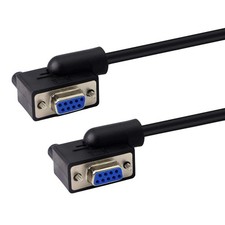 PNGKNYOCN 30 cm Straight Through DB9 RS232 Serial Cable. 90 Degree Left to...