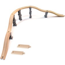 Wooden Train Bridges, Viaduct Bridge, Wooden Train Track Accessories, Wood Tr...