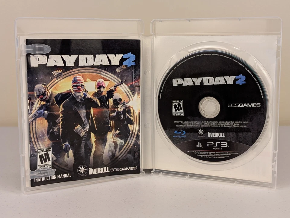 Payday 2 (Sony PlayStation 3, 2013) PS3 ➡️CIB Complete  - Tested - Excellent 📀! - Image 3 of 4