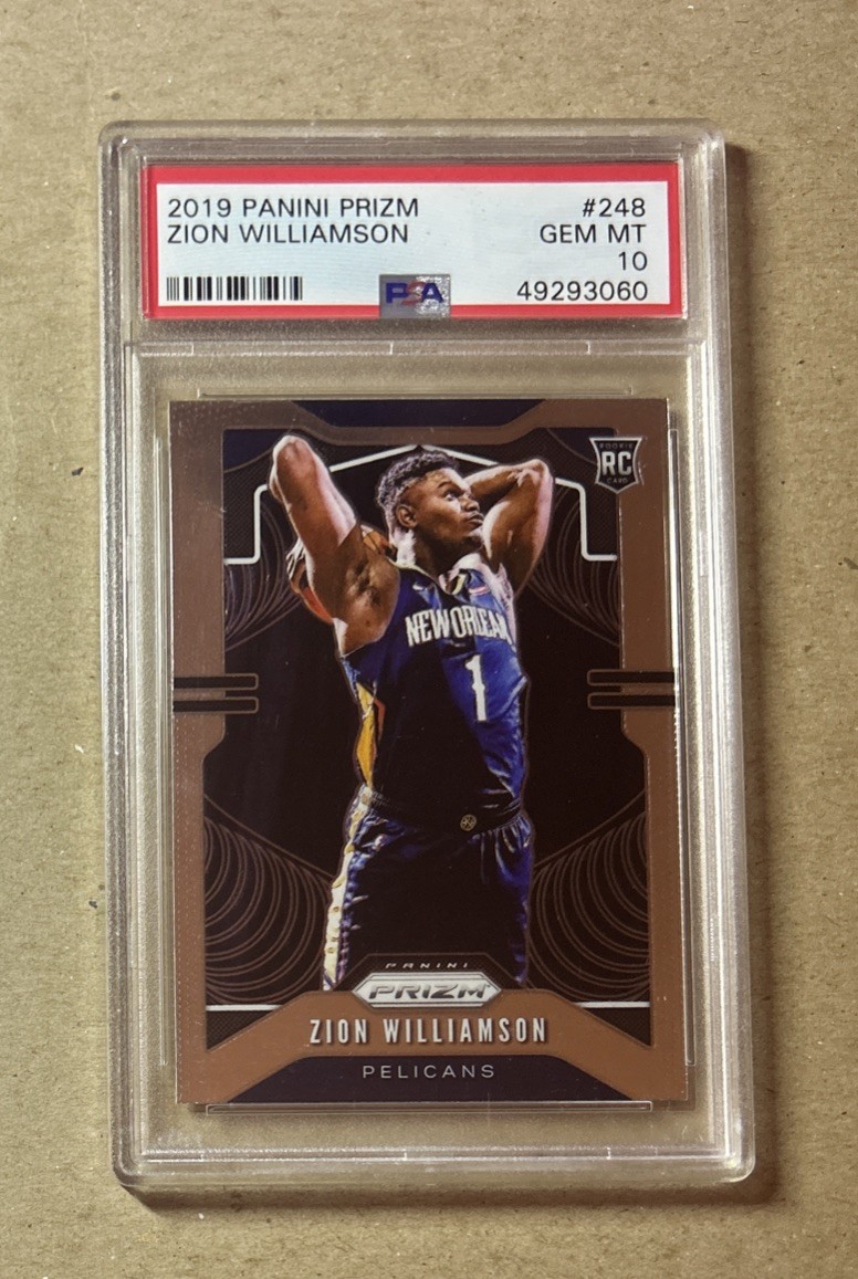 2019 Prizm Basketball Zion Williamson Pelicans Rookie Card #248 PSA 10