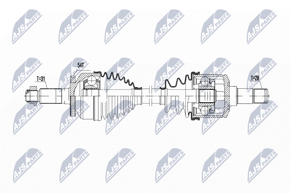 DRIVE SHAFT NPW-KA-378 FOR KIA CARNIVAL/GRAND/III J3 2.9L 4cylG6EA 2.7L 6cyl - Image 5
