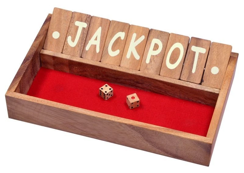 Jackpot Gr. S – Shut the Box aus Holz | Würfelspiel für 2+ Spieler - Bild 2 von 2