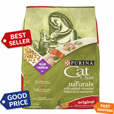 Purina Naturals Cat Food Chicken & Salmon Formula Dry Food 13 lb Bag
