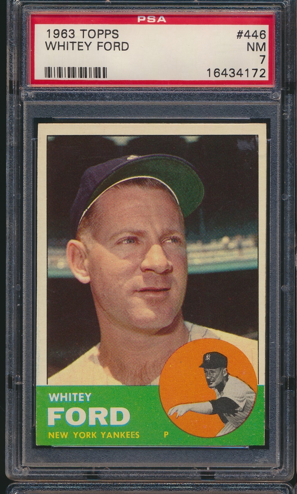 1963 Topps #446 Whitey Ford NY Yankees PSA 7 HOF Yankees