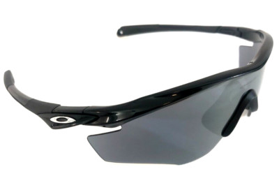 OAKLEY M2 FRAME SUNGLASSES Polished Black Silver Icons Black Iridium  Lens A8