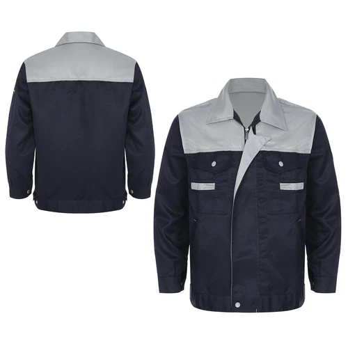 Women Men Long Sleeve Work Coat Pocket Shirts Workshop Mechanic Uniform Workwear - Bild 76 von 104