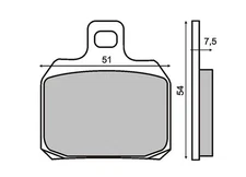 Pair of rear brake pads BIMOTA Tesi 3D Race Cafe 2016 > RMS 225100490