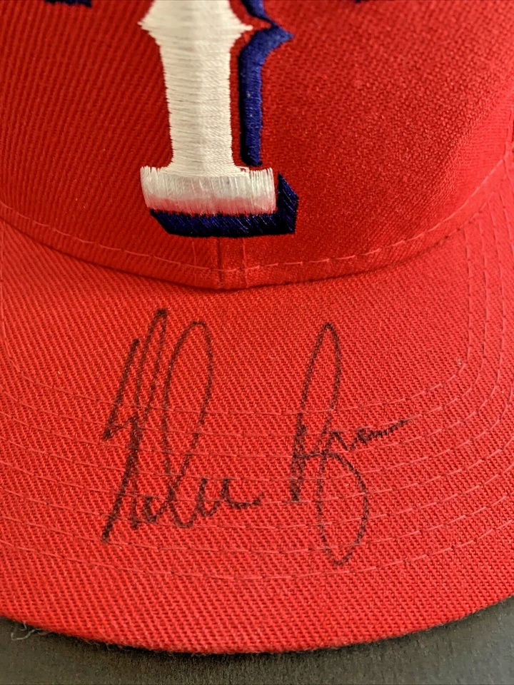 Gorra de béisbol firmada por Nolan Ryan HOF Texas Rangers MLB talla 7 1/8 autografiada JSA Foto 2 de 4