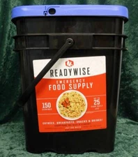 Freeze Dried Food Readywise GIANT 150 SERVINGs BUCKET, MRE USA Made, EXP. 2047