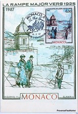 Yt 1611 LA RAMPE MAJOR 1925   MONACO CARTE MAXIMUM 1° JOUR FCP  