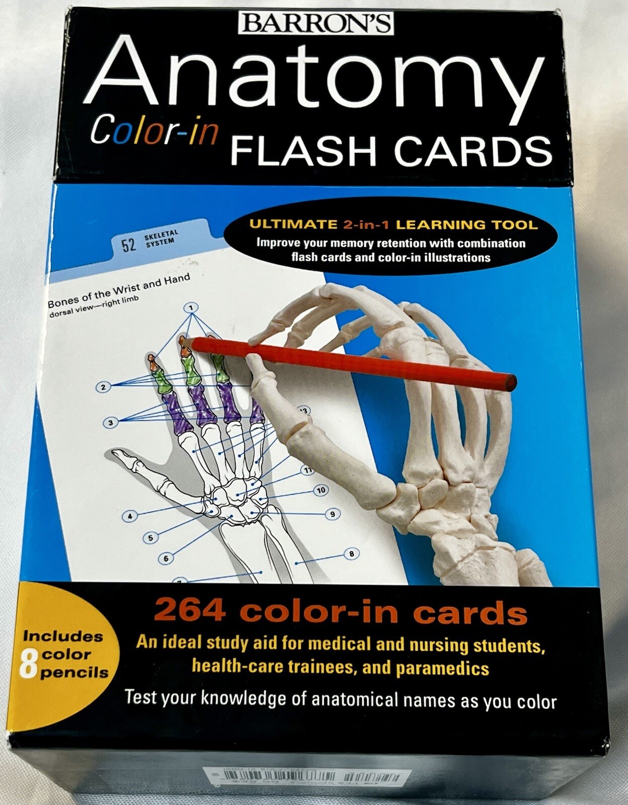Barron's Anatomy Color In Flash Cards 264 Cards 9780764196775 eBay
