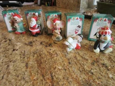 Lot of 5 Vintage 7-11/CITGO Traditions Christmas Ornaments 1993 Southland Corp 