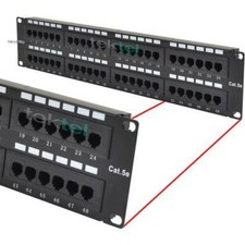 CAT5 CAT5E Wire UTP 48 Port Network LAN Patch Panel with Cable Management