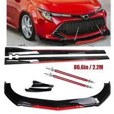 Front Bumper Lip Splitter Spoiler Side Skirt For Toyota Corolla XLE Body Kit