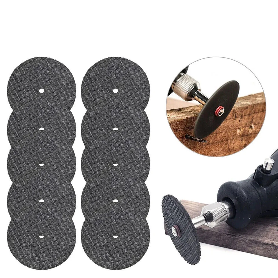 54 pcs Mini Cut Off Wheel Cutting Disc Drill For Dremel Rotary Mandrel Multi - Image 3 of 4