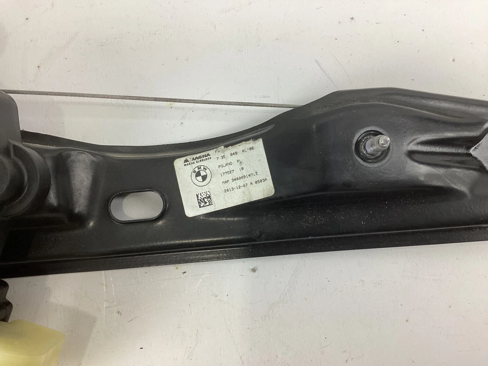 2012 - 2015 BMW 320i xDrive Rear Left Side Window Regulator W/ Motor 7351049 OEM - Image 4 of 4