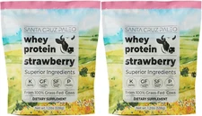 Santa Cruz Whey Protein Strawberry 538g 2 Pack Grass-Fed Keto Paleo Shake