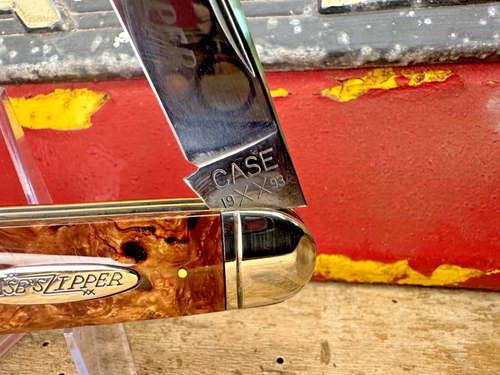 Case Classic Zipper Muskrat 1993 Factory Sample Rare Burlwood ONE OF ONE!!! - Picture 2 of 16