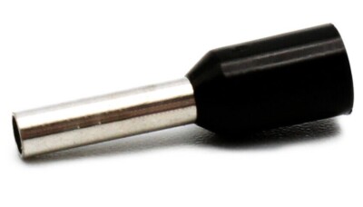 Hilpress  Aderendhülsen 1,5mm2 schwarz Hülse 10mm lang isoliert 1,5HL 100 Stück