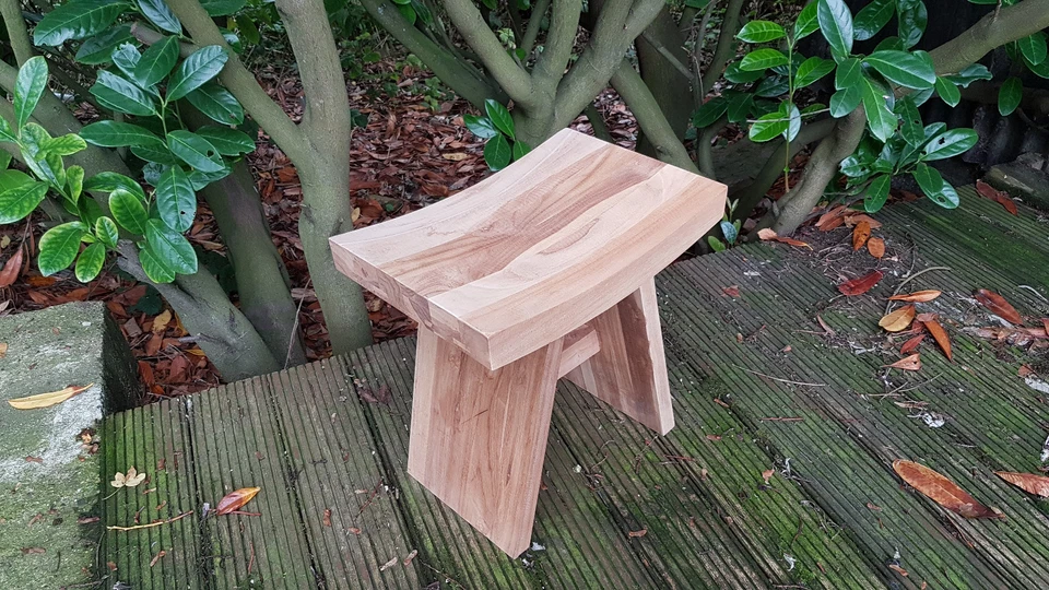 Top Quality TEAK WOOD natural stool for bathroom shower qubicle  47x47x31cm - Image 4 of 4
