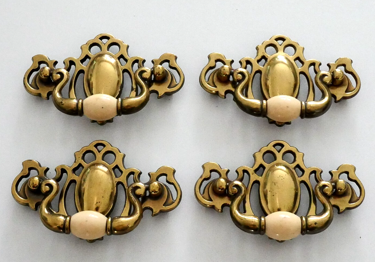 Vintage KBC Hardware Ornate Drawer Cabinet Knobs Pulls Set of 4 | eBay