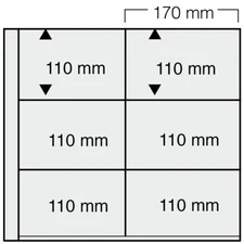 10 SAFE 1014 Additional Sheets Postcard Sleeves 6x 170x110mm Clear